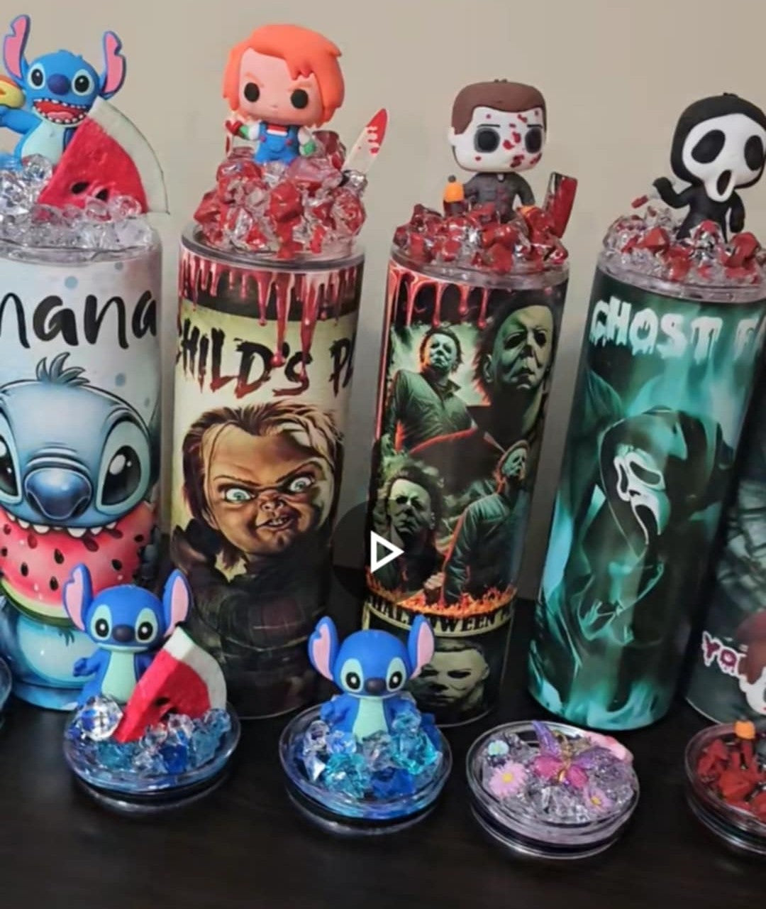 CUSTOM TUMBLERS WITH FANCYICE LIDS