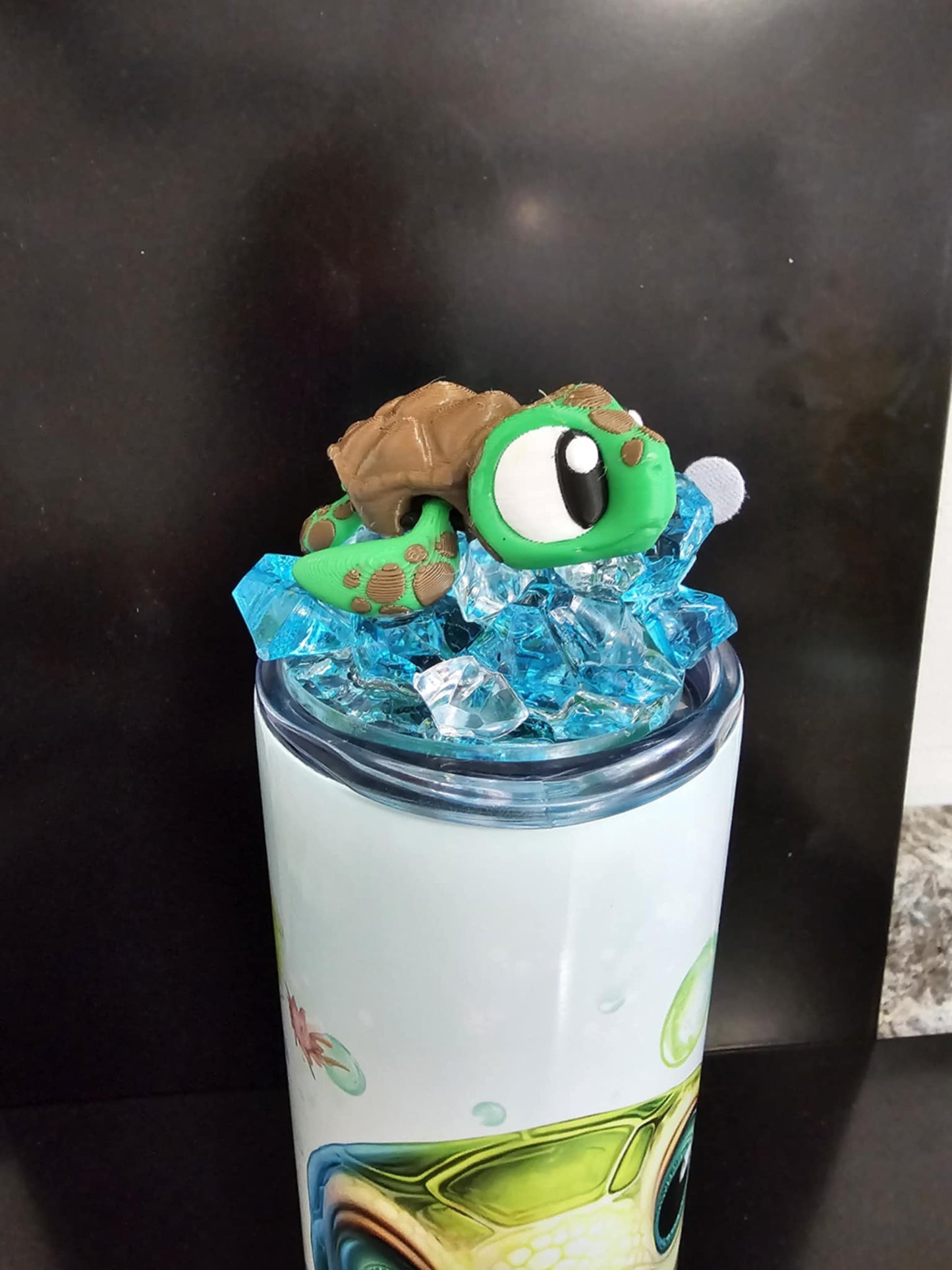 SEA TURTLE WITH FANCY LID TUMBLER
