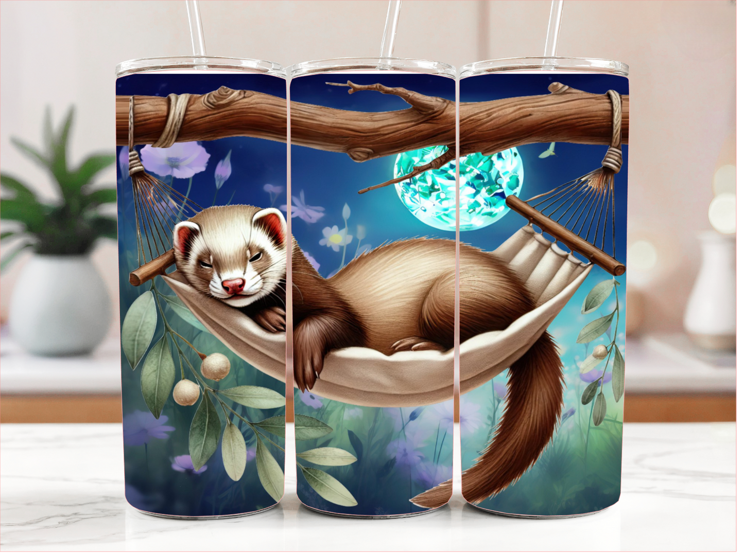 FERRET IN HAMMOCK TUMBLER