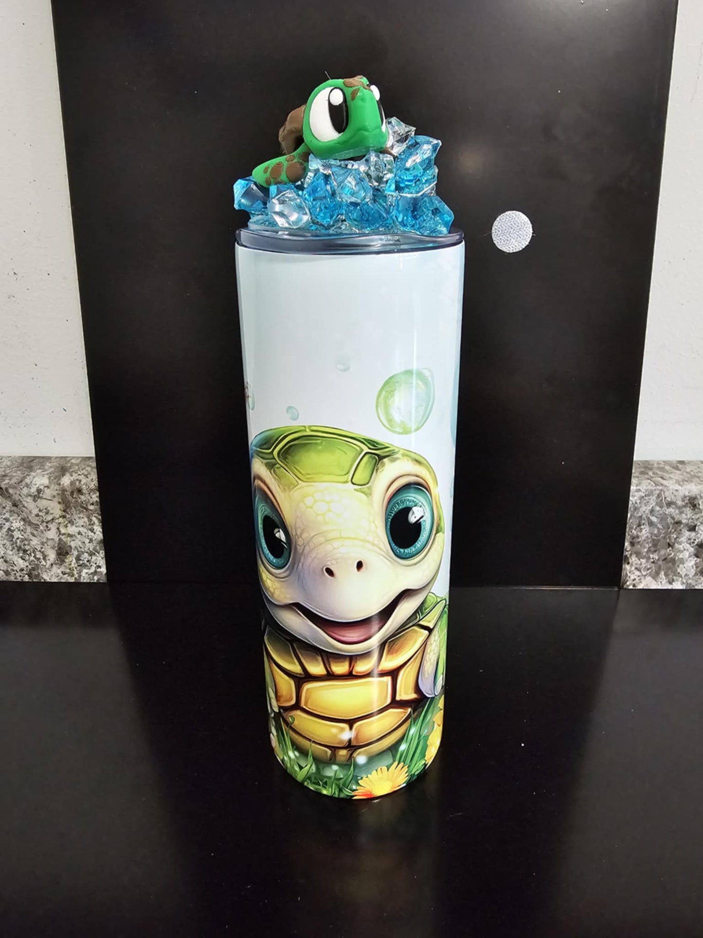 SEA TURTLE WITH FANCY LID TUMBLER