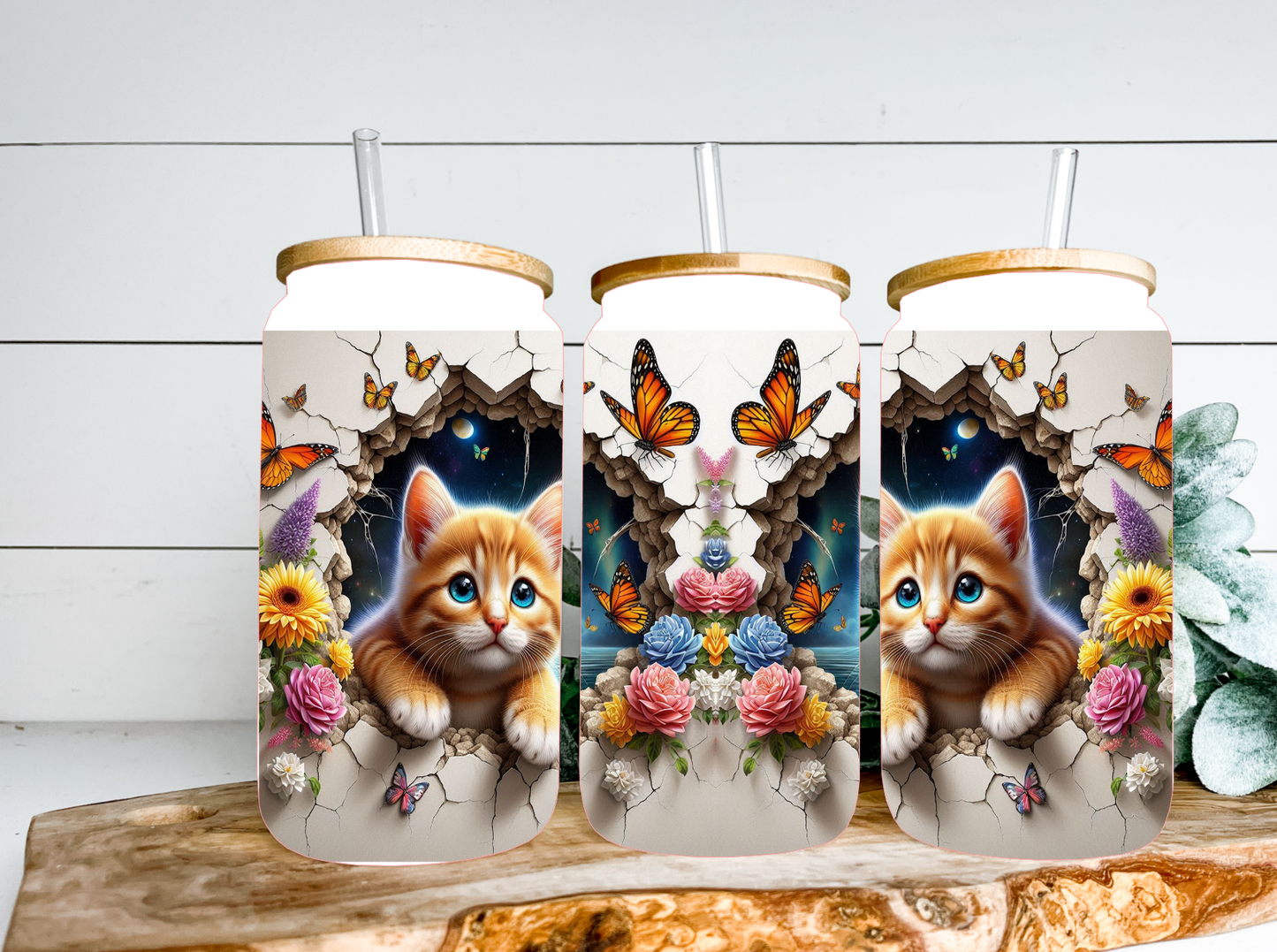 CAT BUTTERFLY FLORAL LIBBY