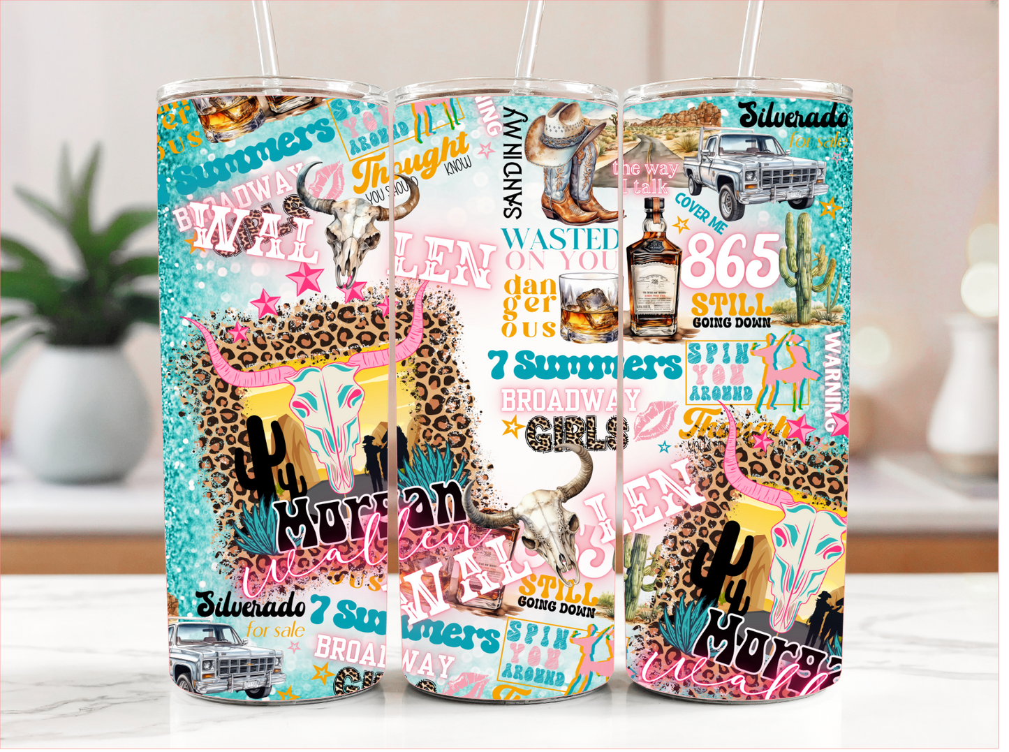 COUNTRY MUSIC COLLAGE TUMBLER RTS