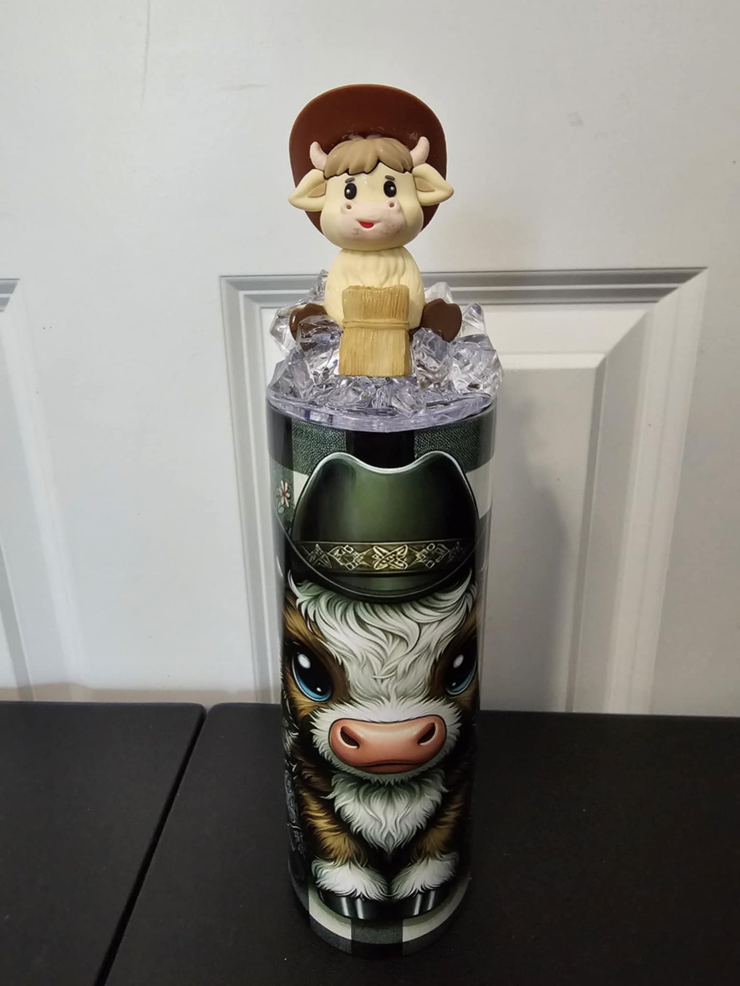 COUNTRY COW FANCY LID TUMBLER RTS