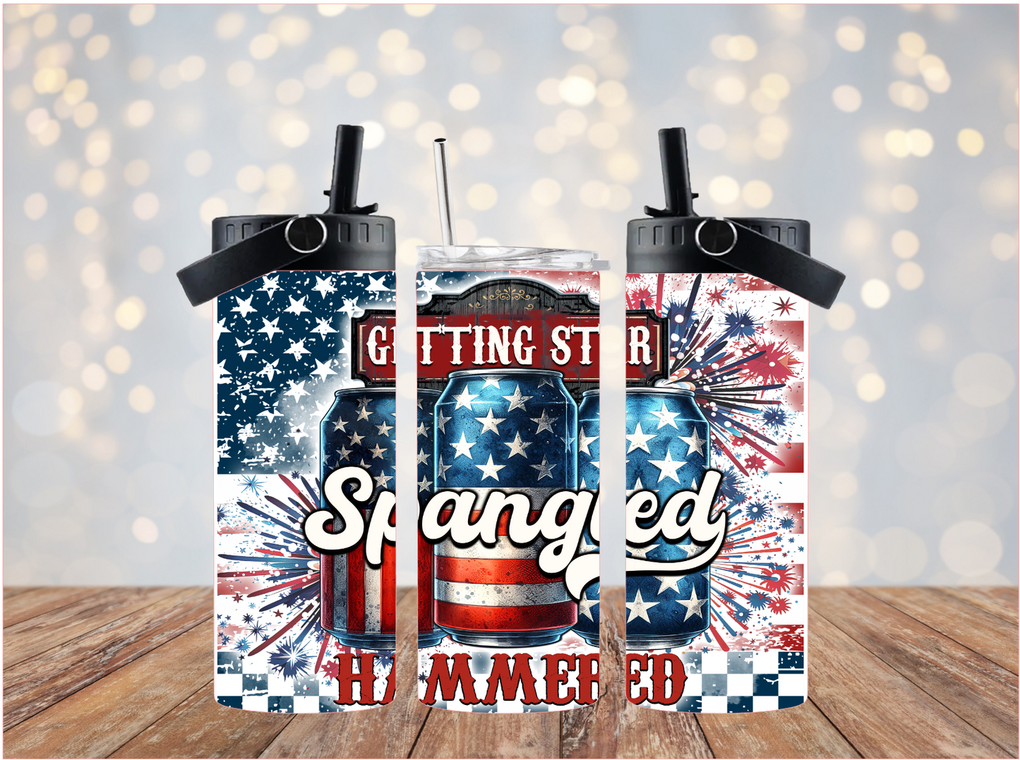 STAR SPANGLED HAMMERED SPORT TUMBLER