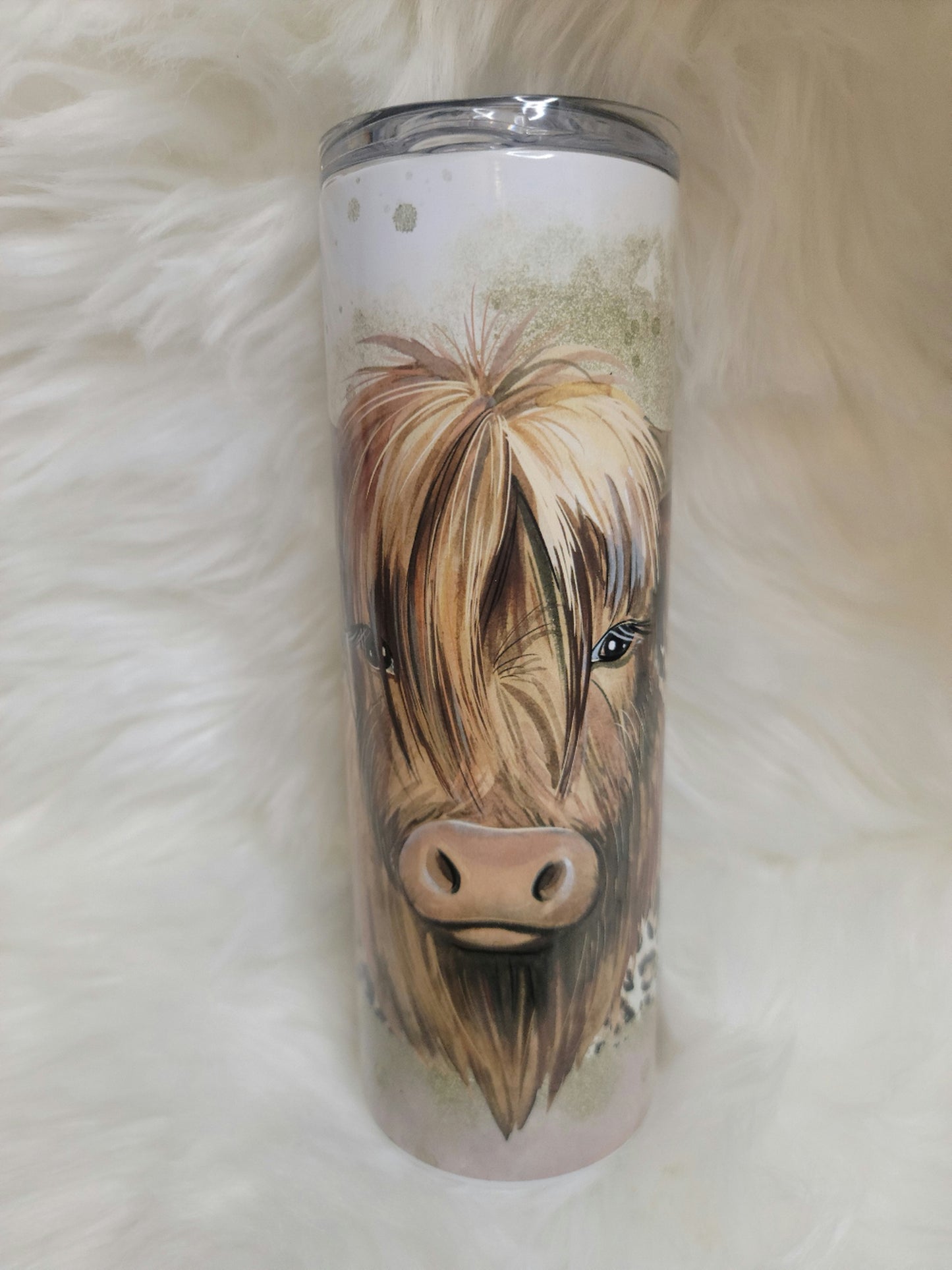 Highland Cow Leopard Tumbler