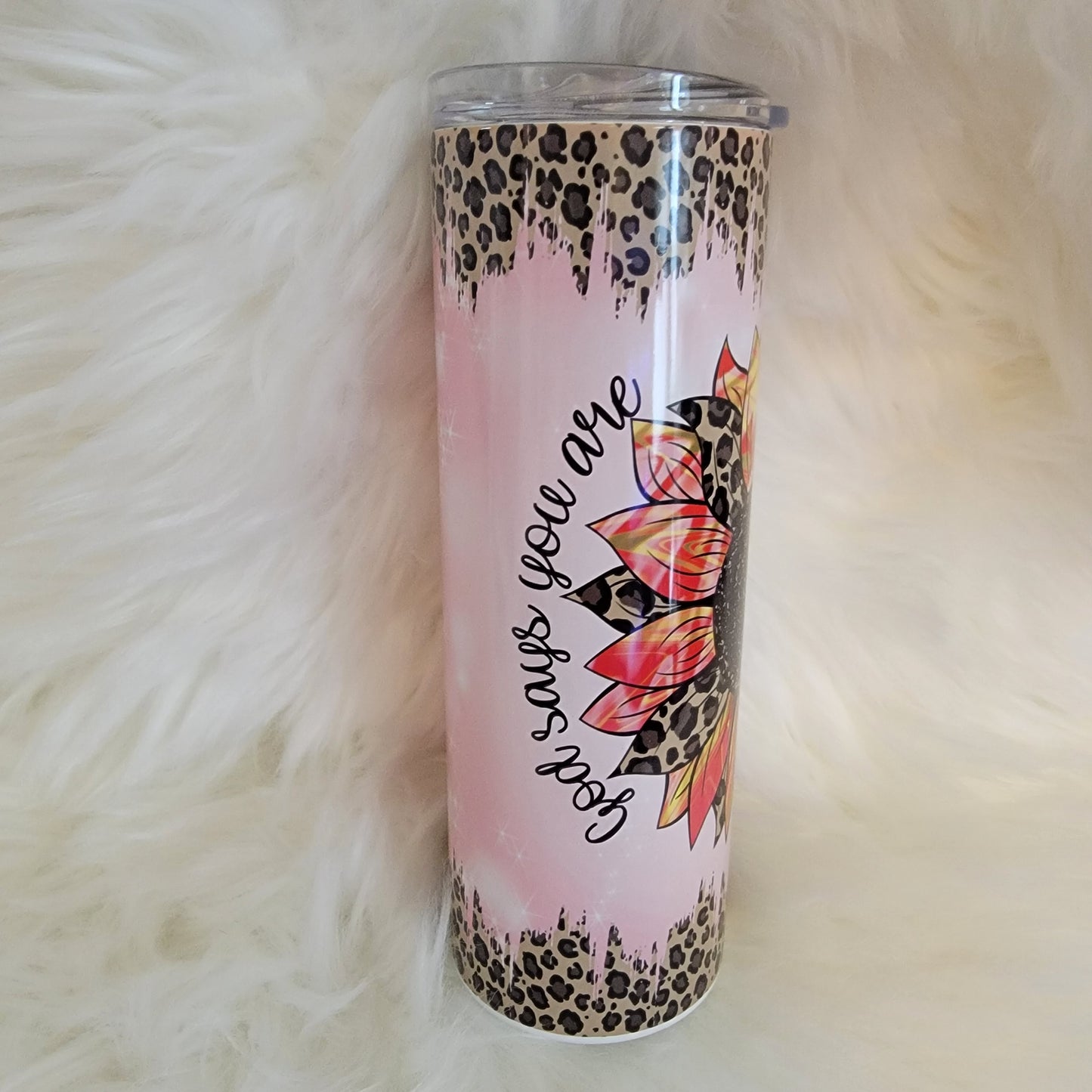 God Says You Are Sunflower Tumbler