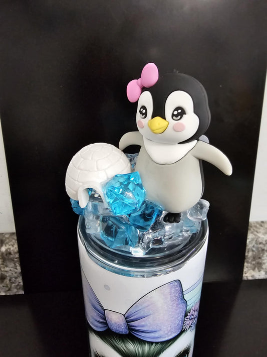 PENGUIN WITH FANCY LID TUMBLER