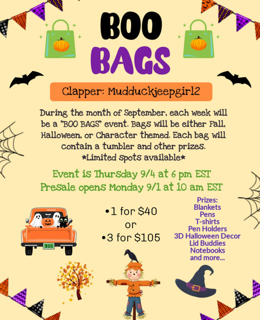 BOO BAGS FOR SEPTEMBER