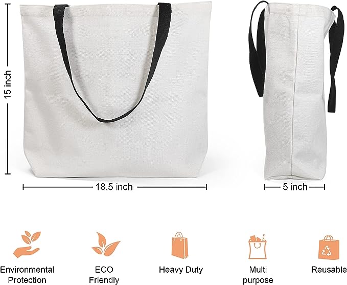 Custom Canvas Large Tote Bags