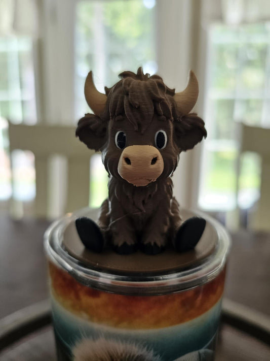 HIGHLAND COW VERSION 1 3D LID BUDDIE