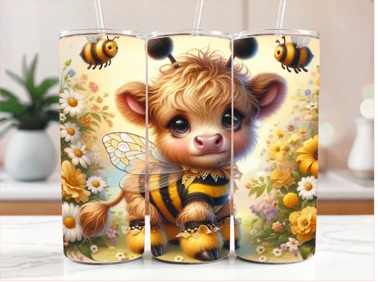 BABY HIGHLAND COW BEE TUMBLER