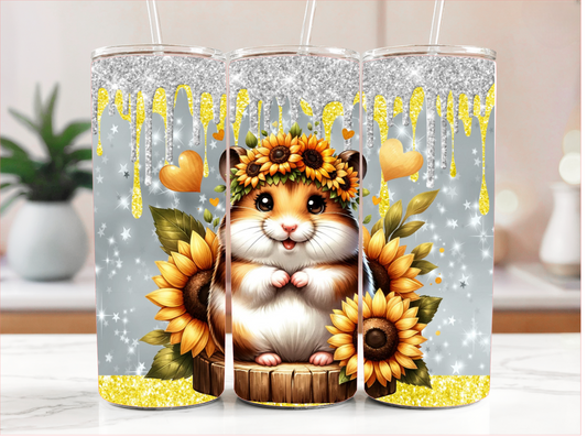 HAMSTER SUNFLOWER TUMBLER RTS