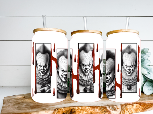 SCARY CLOWN PENNY PHOTO COLLAGE LIBBY GLOWS IN THE DARK RTS