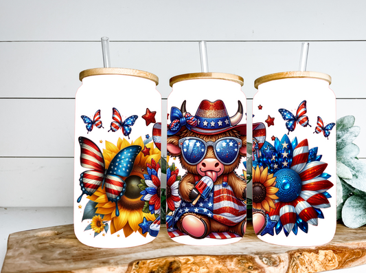 PATRIOTIC HIGHLAND COW LIBBY RTS