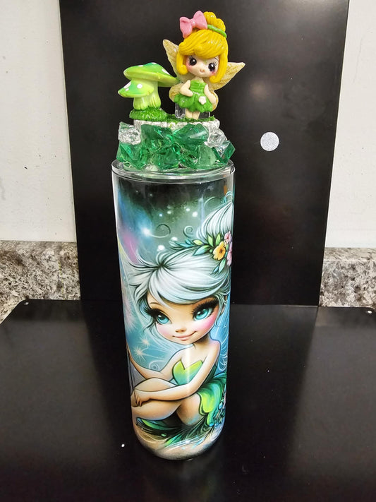 FAIRY TINK WITH FANCY LID TUMBLER