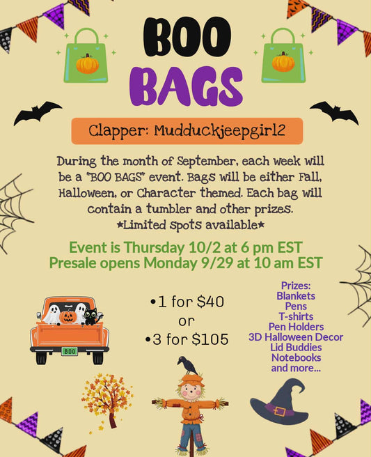 BOO BAGS FOR SEPTEMBER