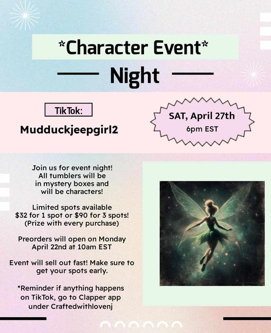 CHARACTER MYSTERY EVENT NIGHT 4/27 6PM EST