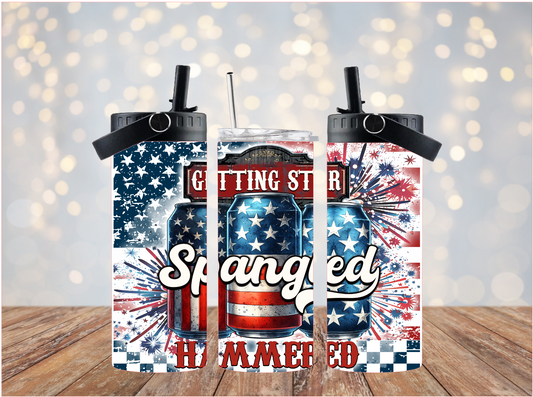STAR SPANGLED HAMMERED SPORT TUMBLER