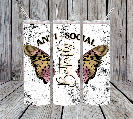 Anti-Social Butterfly Tumbler