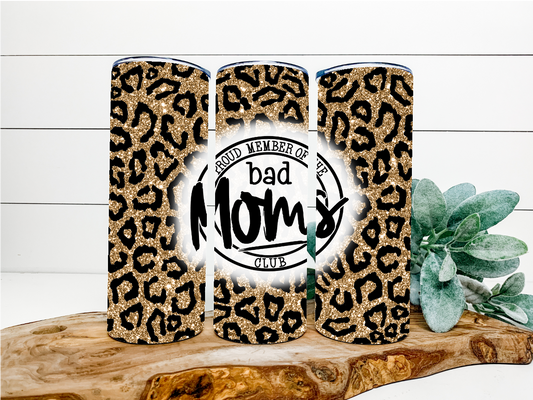 Bad Moms Club Leopard Tumbler