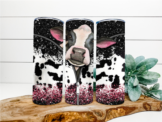 Cow Zipper Peek a boo Tumbler