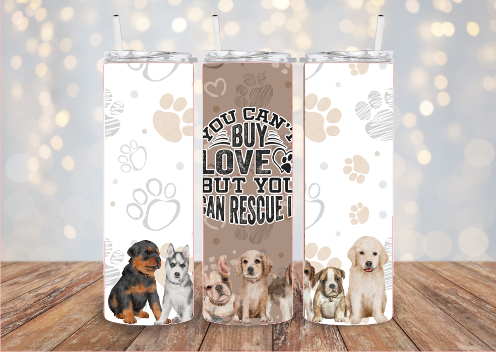 Dog Mom Rescue Tumbler