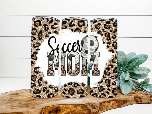 Soccer Mom Leopard Tumbler